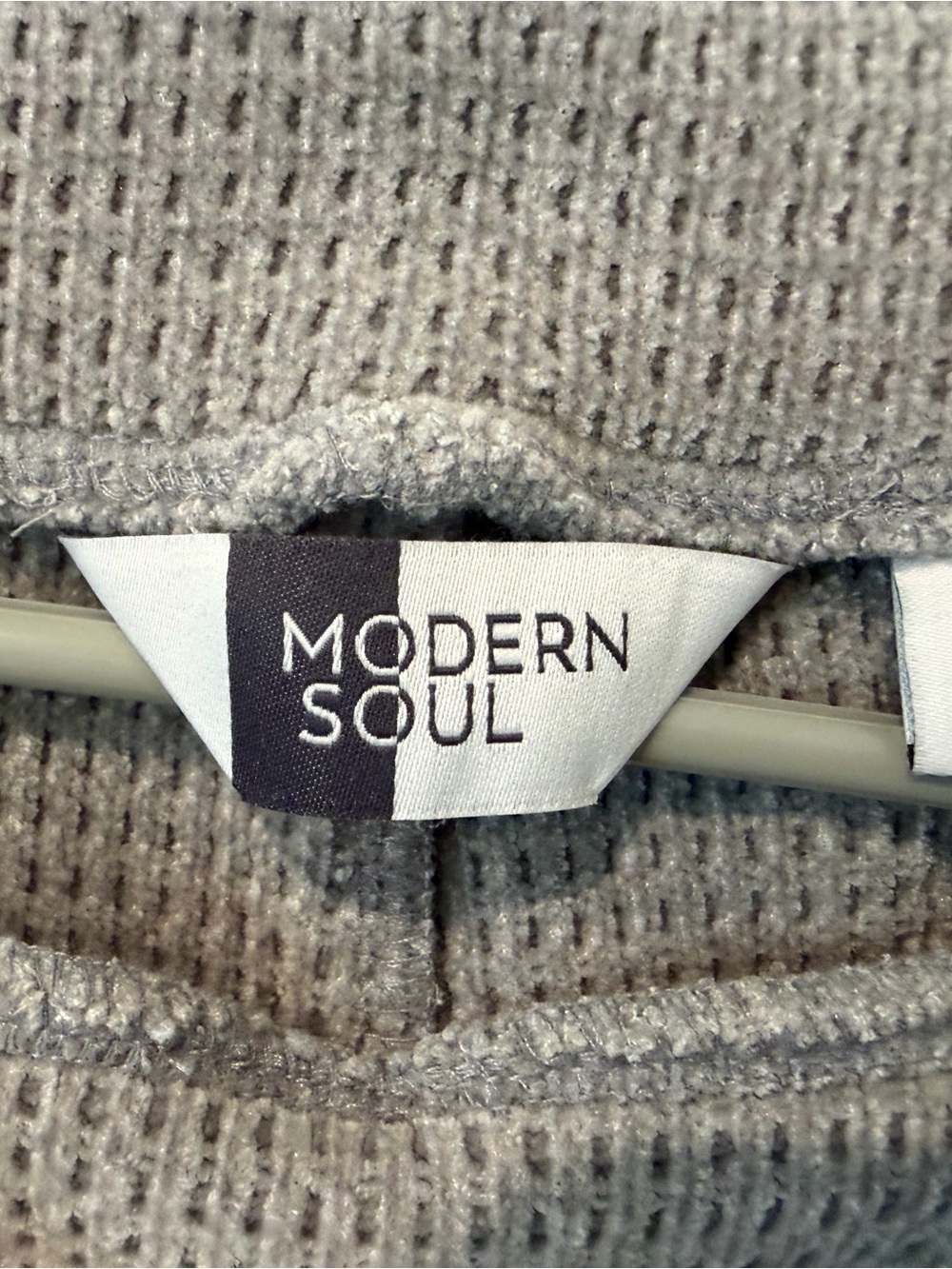 Modern Soul Light Gray Waffle Knit Top